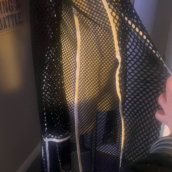 lace jacket by Adore nwt black w white ribbon maxi length cardigan duster - Picture 5 of 11